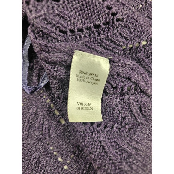 Coldwater Creek open knit short sleeve layering sweater XS EUC ^ - Picture 3 of 7